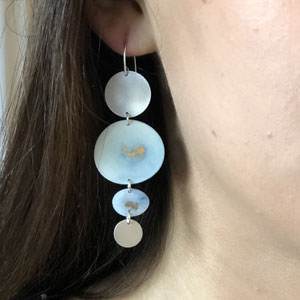 Long blue earrings
