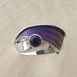 Purple amethyst ring