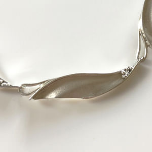 Sterling silver wave necklace