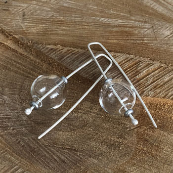 Handblown glass earrings