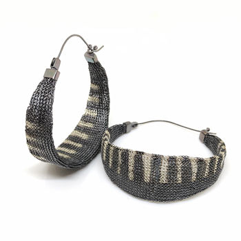 Large hoops - Striped Canopus hoop earrings