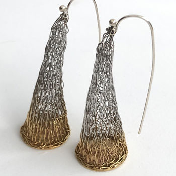 Gold dipped basket earrings