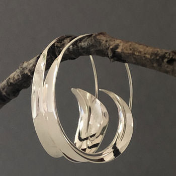 handmade silver hoop earrings