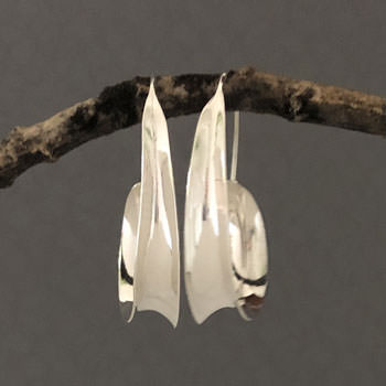 handcrafted silver hoop earrings