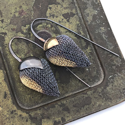 Leafed Spica earrings by Milena Zu