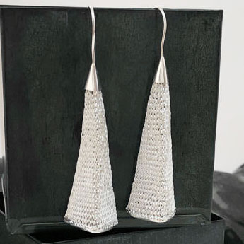 sterling silver prism earrings