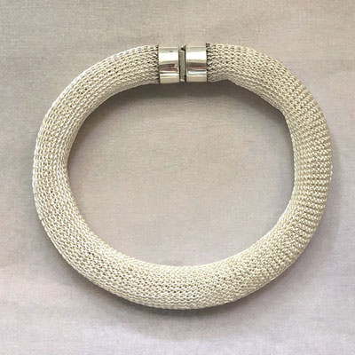 Silver mesh bracelet