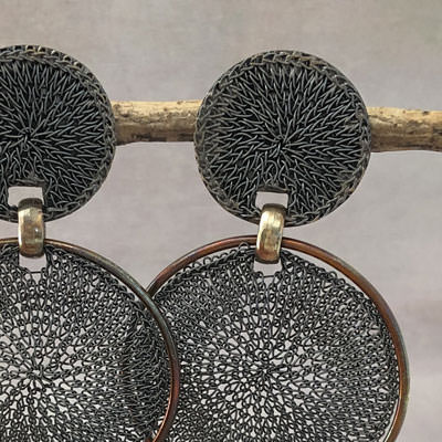 Dark bronze Vega earrings