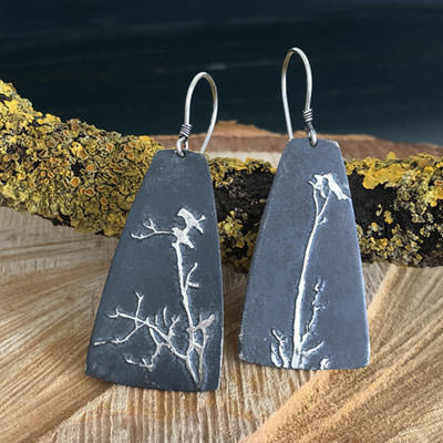 Australian etched earrings