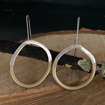Handmade Australian silver earrings