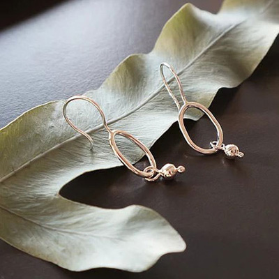 Delicate silver drop earrings