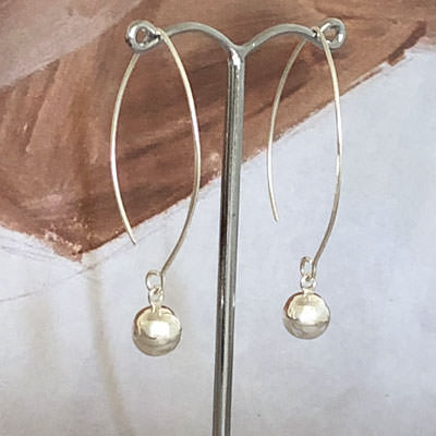 classic silver bead earrings
