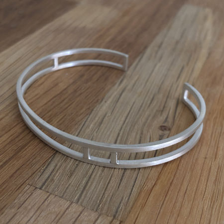 Modern simple silver bracelet