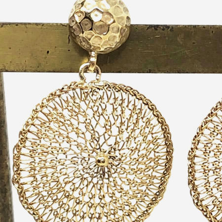 Unique gold earrings by Milena Zu