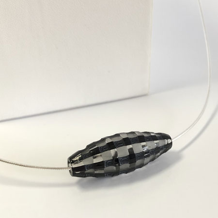 Unique black bead necklace