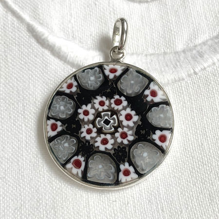Medium black Murano glass pendant