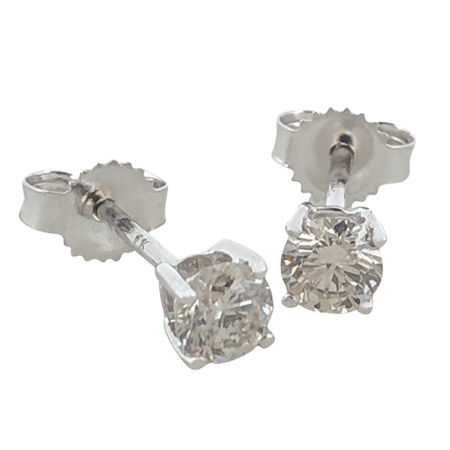 Gold diamond stud earrings