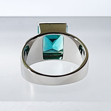 Mint green sapphire ring | Crowded Silver Jewellery