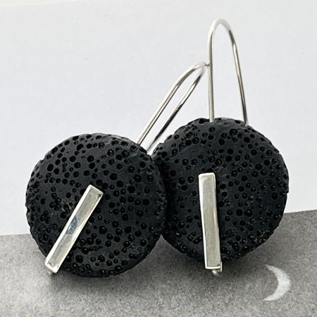 Lava silver earrings