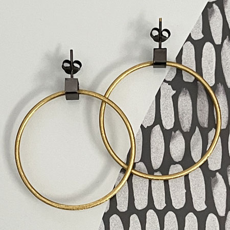 Gold hoop earrings