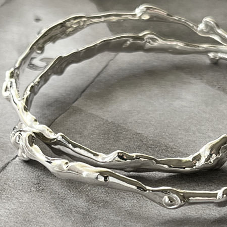 Unique silver bangles