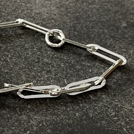 Paperclip chain link bracelet | Crowded Silver Jewellery
