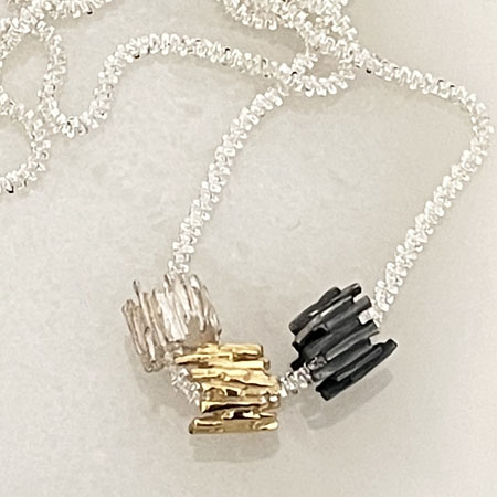 Gold and silver necklace