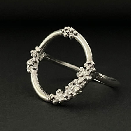 Silver circle ring