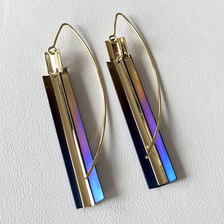 Gold drop earrings